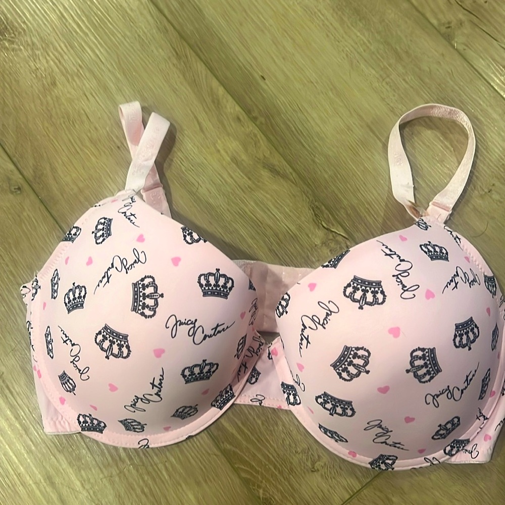 COPY - Juicy Couture Pink Crown Logo Bra 38D